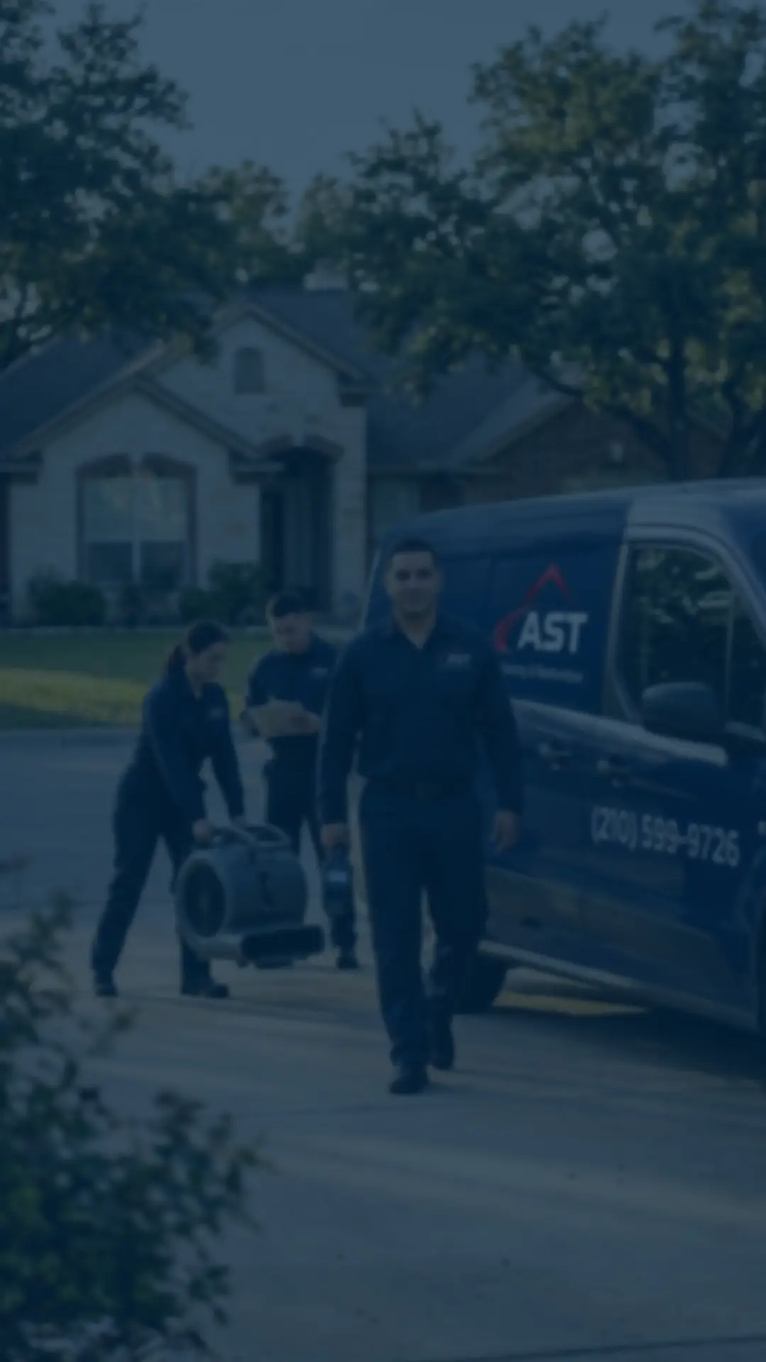 AST Cleaning & Restoration team at work in San Antonio